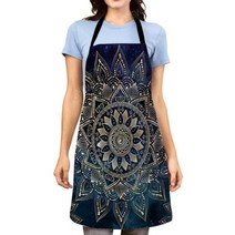 빅사이즈방수앞치마 용접 여름 린넨 앞치마 만다라 미학 여성용 주방 앞치마 오리지널 방수 소녀 커스텀 남자 웨이터 작업 오일 방지 빈티지 페르시아125840, 22102wq-000417-_55X68CM(L)