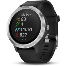 Garmin Vivoactive 3 GPS Smartwatch with Built-in Sports Apps - Black/Silver (Renewed), 1개, 한개옵션0