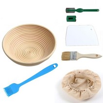 반느통 바네통 깜빠뉴 발효바구니 둥근 타원형 빵 교정 바구니 키트 사워도우 배네통 증명 바구니 수제 빵 베이킹 몰드 발효 바구니, 30x9cm 원형