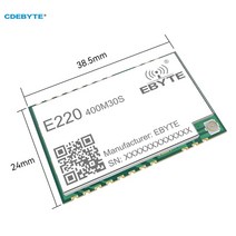 E220-400M30S LLCC68 433MHz LoRa WAN 무선 RF 모듈 30dBm SPI 10km IPEX 스탬프 구멍 SMD 송신기 장거리 I, 한개옵션0, 한개옵션1