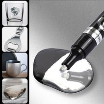 크롬 미러 효과 마커 피규어 도색 광택 페인트 공예 마카 펜 도장펜, 골드 0.7mm