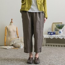 내추럴가든 밑단 비죠 린넨 팬츠
