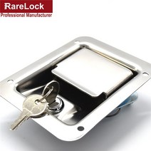 핸들 캐비닛 키 잠금 트럭 트렁크 기차 자동차 버스 전자 에어 박스 로커 Rarelock MS209 g, [02] Stainless steel