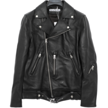 디나피노)아크네 22FW B70075 900 바이커 레더 자켓