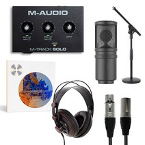 M-Audio 엠오디오 M-Track Solo 오디오 인터페이스 1인 작곡 홈레코딩 패키지