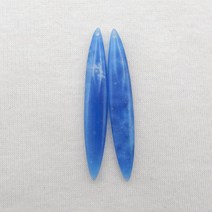 비즈공예 원석 준보석 블루 재스퍼 귀걸이 비드 51x8x4mm 5g 고급 패션 주얼리 액세서리, 한개옵션0