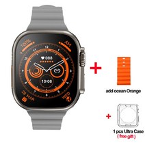 2Pcs/3Pcs/4Pcs ZD8 울트라 맥스 스마트 워치 2.08 "망막 스크린 시리즈 8 49mm 티타늄 합금 NFC ECG, 11 add ocean Orange_01 2 PCS