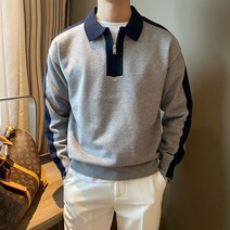 남성용 데일리 반집업 니트 하늘비즈 A31 V500B519