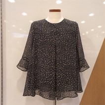 [뉴코아_안지크(ANSICH)] 안지크 NC12 호피무늬 칠부 쉬폰블라우스 DF2BL554