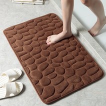 가정용 조약돌 엠보싱 도어 카펫 도어매트 화장실 심플 바람흡수 발매트 욕실 미끄럼방지 매트 매트, 브라운, 1개