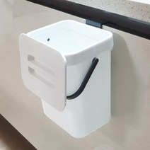 가정용 음식물쓰레기통 주방 싱크대걸이형 부착형 5L, 블랙