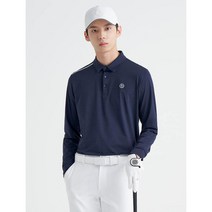 빈폴골프(Beanpole.golf_SSF) 남성 네이비 투톤 멜란지 배색 포인트 티셔츠 (BJ2841B03R)