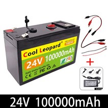 레오파드 18650 리튬 배터리 분무기용 전기차량배터리 내장 30A BMS 25.2V 2A 충전기 24V 100AH, 07 24V 100AH