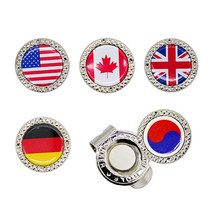 세계 국기 골프 볼마커자석클립포함 5종 택1-JI-BM01, 대한민국