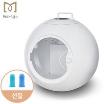 Pet Life 반려동물 드라이룸 가정용 저데시벨 강아지 고양이 드라이기 털 드라이어 살균소독 PLHG-01, 흰색