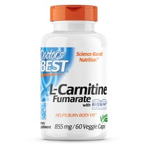 Doctors Best L-Carnitine Fumarate L-카르니틴 푸마르산 855mg 60캡슐, 1개, 기본