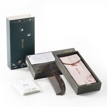 고급 천연 원목 머리 빗 두피 마사지 헤어빗 선물, 단품, 단품