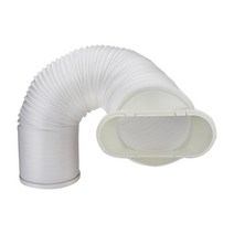창문형환풍기 5.9 인치 15cm 환기 파이프 에어컨 호스 공기 유연한 배기 덕트 시스템, 01 White