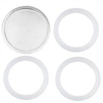 알루미늄 가스켓 필터 플레이트 및 실리콘 젤 링 교체 부품 3/6/9/12 컵 모카 포트 커피 병 익스프레스, 3 Cup Size