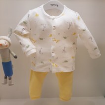 아가방 23 베이비페어! 중간두께 보들포근 긴소매 실내복 내의 상하세트 땀 많은 베이비 추천 컬러가 투톤 놀이복으로도 찐 좋아 유아 상하복! 신생아 외출복!