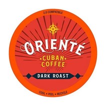 Oriente Cuban Coffee Roasters - 다크 로스트 쿠바 커피 - 24ct. - 태양 에너지로 생산된 재활용 가능한 다크 로스트 커피 포드 - 정통 쿠바 커피에서, 다크 로스트 쿠바 커피_24개(1팩)