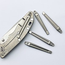 나이프 포켓 클립 티타늄 합금 백 히더러 용 나사 3 개 XM18 XM24 접이식 DIY 액세서리 부품, 한개옵션0
