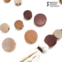 마크라메 뜨개 재료 원형 납작 비즈 태슬 만들기, 30mm, 내추럴(원형납작비즈)