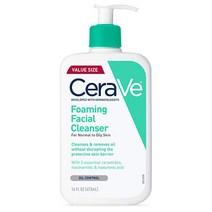 Cerave CeraVe Foaming Facial Cleanser 세라비 포밍 피시컬 클린저 16oz(473ml), 473ml, 1개