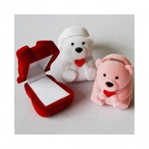 벨벳 곰 보석상자 주얼리 보관함 반지 케이스 목걸이 귀걸이 프로 포즈 곰반지