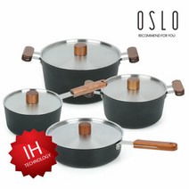 오슬로 인덕션 냄비 4종, 2. 편수18cm+양수20cm+양수24cm+전골24cm
