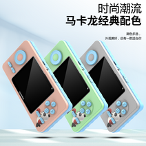 미니게임기 휴대용 레트로 가정용 오락기 게임 콘솔 s5는 하나의 미니 에서 향수 전자 클래식 fc 내장 모델 520을 두 배로 늘립니다., [14] 녹색 핸들 선물 예비 배터리, [01]  본토