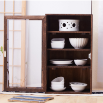 빈티지그릇장 원목 컵 그릇 장식장 진열장 옛날찬장, G
