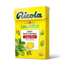 무설탕 스위스 허브캔디 리콜라 레몬민트, 27.5g, 1개