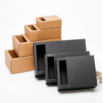 슬라이드 종이 상자 블랙 크래프트 선물상자 박스 슬리브 10 사이즈