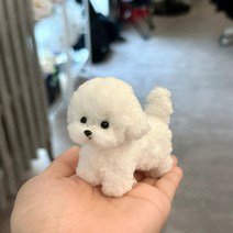 모루인형 만들기 세트 diy 키트 강아지 취미 공예, 미니비숑만들기재료 + 튜토리얼의 전체 세트