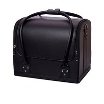 MONTHEA 대용량 3단 메이크업 박스 네일아트 화장품 가방 바둑판무늬 여행용파우치 MZ