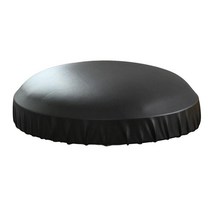 스툴 커버 방수 라운드 PU 가죽 신축성있는 탄성 시트 쿠션 슬리브 시트 커버 의자 보호대 살롱 바 홈, 검은 색