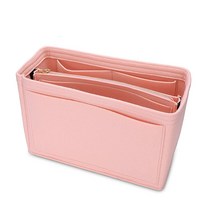 MA STRAP 지퍼가 달린 지갑 오거나이저 다용도 펠트 인서트 백 스피디 네버풀 롱샴 토트백 스토어를 방문하세요 핑크 Medium