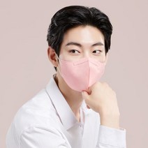 100% 국내제작 호프리미엄 KF94 새부리형 마스크 피치핑크 30매