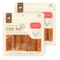 굿데이 건강한육포 반려견 간식, 12개, 300g, 쫄깃 닭가슴살 슬라이스