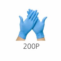 비바 내구성과 위생을 보완한 고무 라텍스 장갑 X 200P, 단품, P000DQDL/블루M