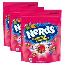 [3팩] 너드 구미 클러스터 젤리 226g Nerds Gummy Clusters Candy 8oz, 3개
