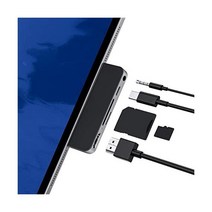 Purgo 아이패드 프로 어댑터 2020-2018용 USB C 허브 동글 Air 4K HDMI USB-CPD 3.5mm 오디오 잭 SD/마이크로 카드 리더 맥북 Space Grey
