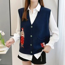 새로본(봄가을)이3302 여신J 여성조끼 여자미시니트 베스트