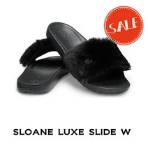 크록스 크록스loane Luxe Slide w/Slone Lux 슬라이드 여성/검은 색 ｜ ##