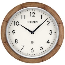 Citizen Clocks CC5011 Citizen 스마트 에코 호환 벽시계 여러 타이머 포함 30.5cm(12인치) 브라운