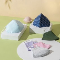 숨쉬기편한 여름용 린넨 면 마스크 14 color 도트화이트