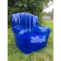 워터슬라이드 야외수영장 풀장 에어바운스 레저 야외 접이식 소파 에어 레이지 슬리핑 백 홈 오피스 아웃도어 여행 캠핑 피크닉, single blue