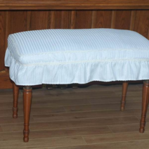 푹신도톰한 와플 아이보리 베이지 누빔 피아노의자커버 2컬러, 화이트