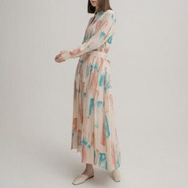NAIN 워터 페인팅 셋업 플리츠 스커트 NML5CW-SK4696M0